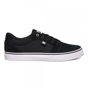 Chaussure Skate DC Shoes Anvil Homme Noir Blanche | WQJB-57092