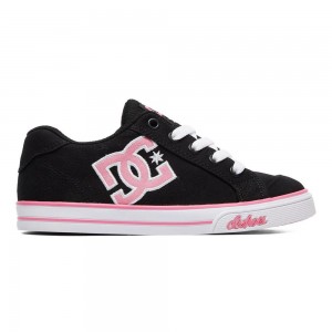 Chaussure Skate DC Shoes Chelsea Enfant Noir Rose | FRCA-75149