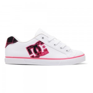 Chaussure Skate DC Shoes Chelsea Femme Blanche Rose | FWZG-67089