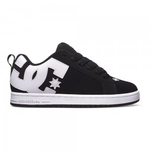 Chaussure Skate DC Shoes Court Graffik Homme Noir Blanche | YIEZ-38724