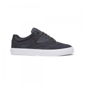 Chaussure Skate DC Shoes Kalis Vulc Homme Grise Noir | BXAS-56943