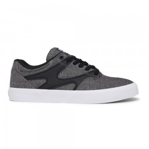 Chaussure Skate DC Shoes Kalis Vulc Homme Grise Noir | ZNSI-65021