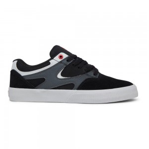 Chaussure Skate DC Shoes Kalis Vulc Homme Noir Grise | QBZL-34589