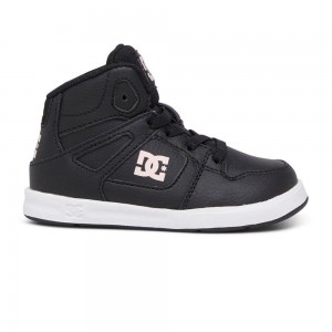 Chaussure Skate DC Shoes Pure Enfant Noir Rose | IYVD-39016