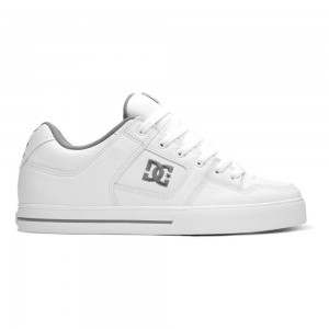 Chaussure Skate DC Shoes Pure Homme Blanche Grise | PYDO-75904