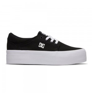 Chaussure Skate DC Shoes Trase Enfant Noir Blanche | WAYV-13890