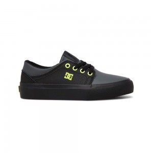 Chaussure Skate DC Shoes Trase Enfant Noir Grise | NVYD-68125