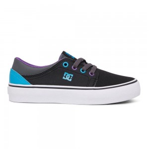 Chaussure Skate DC Shoes Trase Enfant Noir Bleu | ORXK-81672