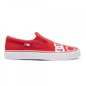 Chaussure Skate DC Shoes Trase Homme Rouge Blanche | BVCT-23694