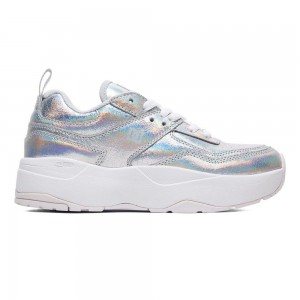 Chaussures de Sport DC Shoes E.Tribeka Femme Argent | OQPB-97861