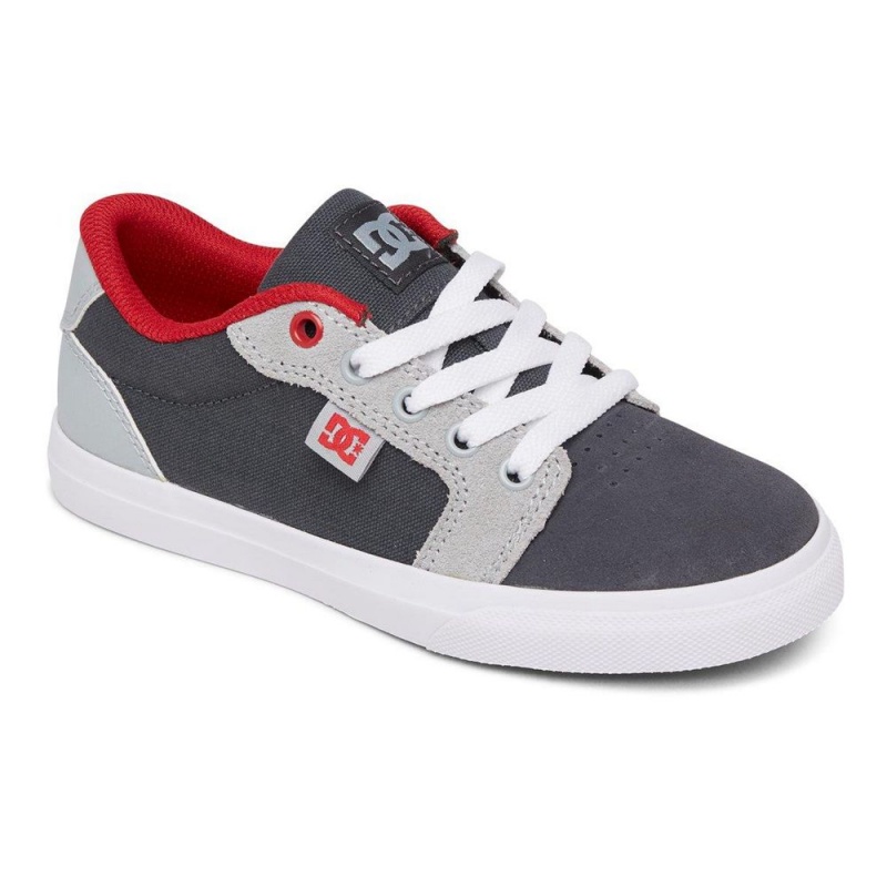 Chaussure Skate DC Shoes Anvil Enfant Grise Rouge | GRIO-19735