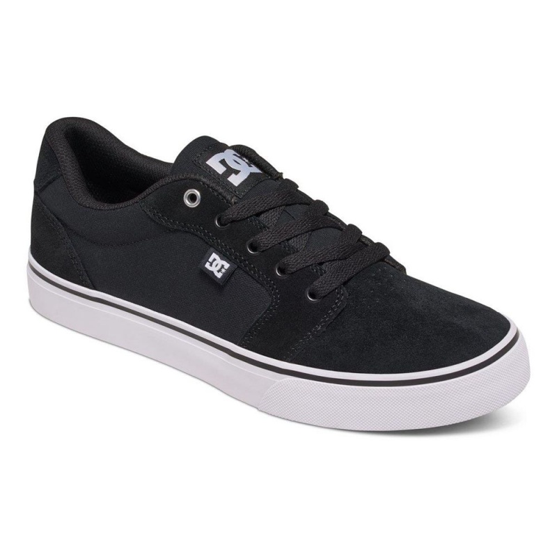 Chaussure Skate DC Shoes Anvil Homme Noir Blanche | WQJB-57092