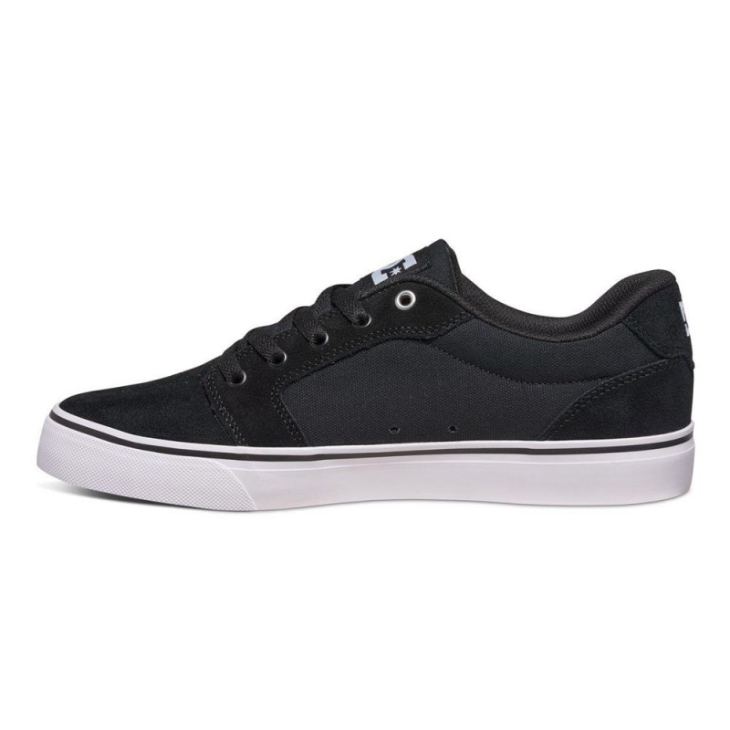 Chaussure Skate DC Shoes Anvil Homme Noir Blanche | WQJB-57092