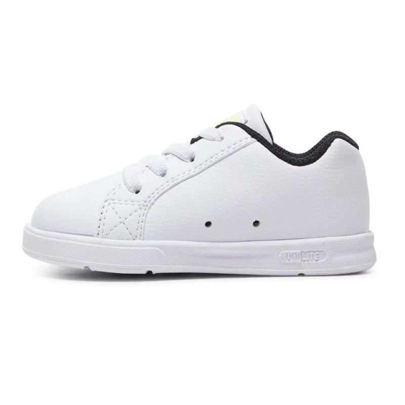 Chaussure Skate DC Shoes Court Graffik Enfant Blanche | JZFM-07562