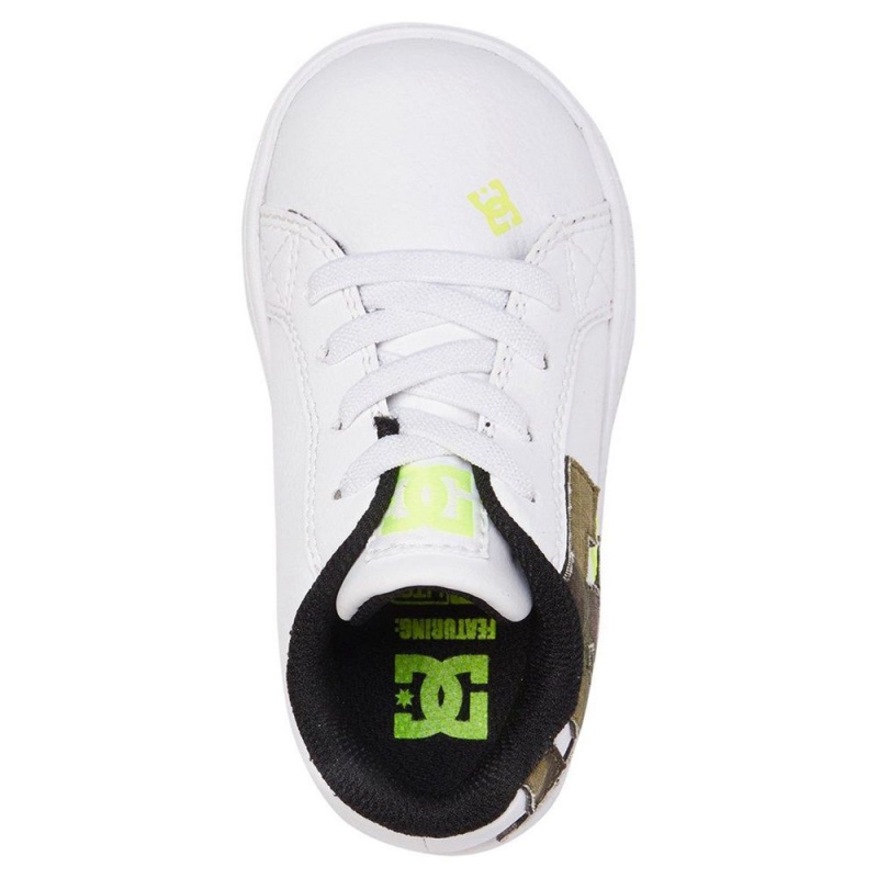 Chaussure Skate DC Shoes Court Graffik Enfant Blanche | JZFM-07562