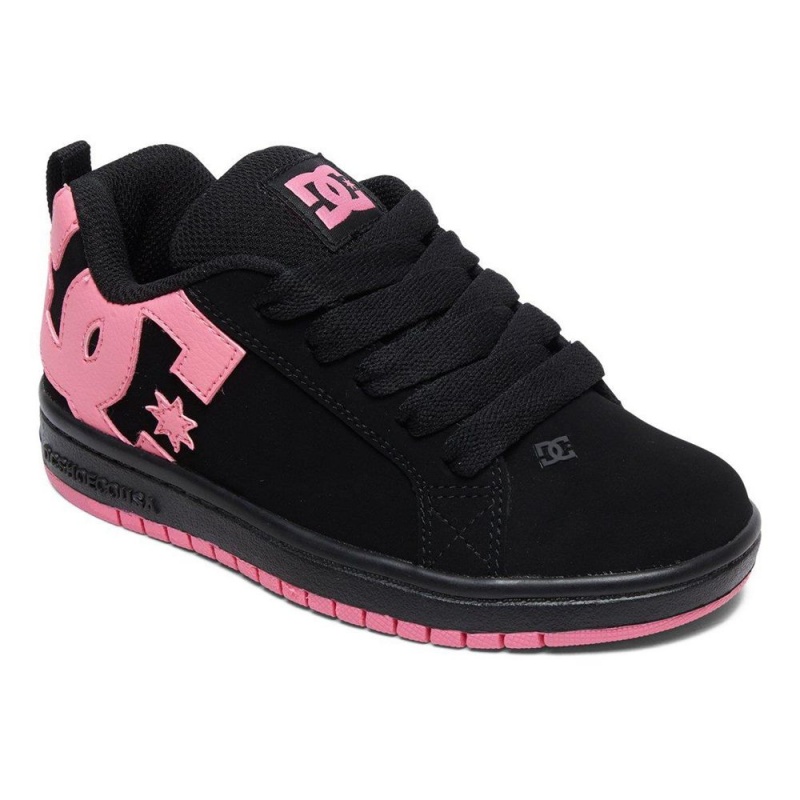 Chaussure Skate DC Shoes Court Graffik Enfant Noir Rose | SHAY-08129