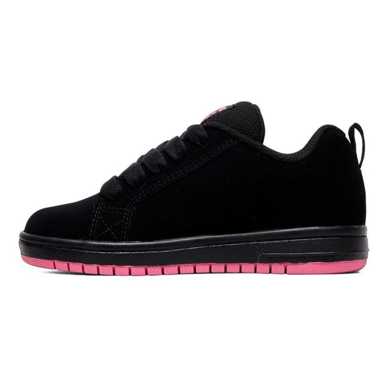 Chaussure Skate DC Shoes Court Graffik Enfant Noir Rose | SHAY-08129