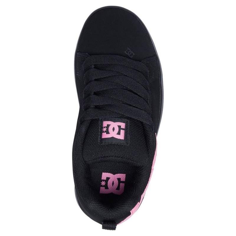 Chaussure Skate DC Shoes Court Graffik Enfant Noir Rose | SHAY-08129