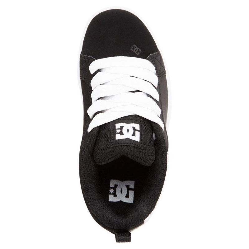 Chaussure Skate DC Shoes Court Graffik Enfant Noir Blanche | ZJDF-98463