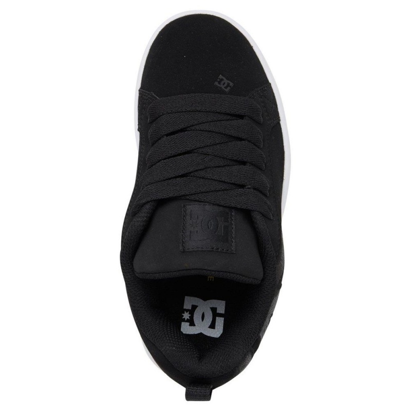 Chaussure Skate DC Shoes Court Graffik Enfant Noir Grise | QRYK-60193