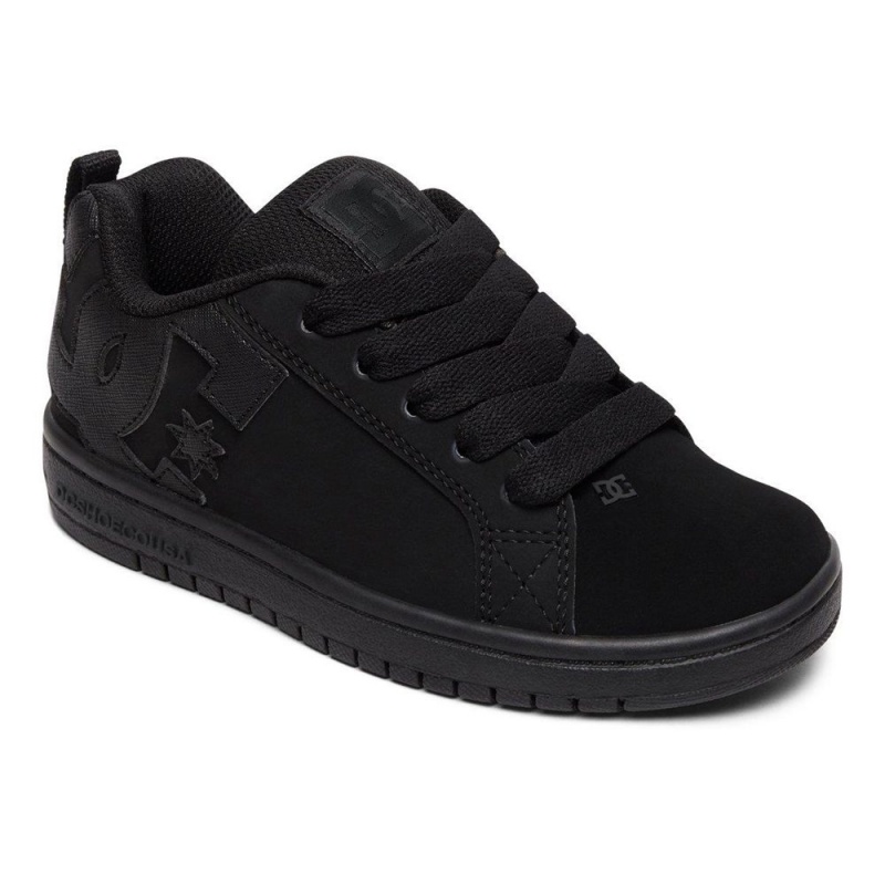 Chaussure Skate DC Shoes Court Graffik Enfant Noir | VJEC-30529