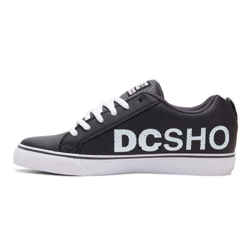 Chaussure Skate DC Shoes Court Vulc Homme Noir Blanche | LTZK-89457