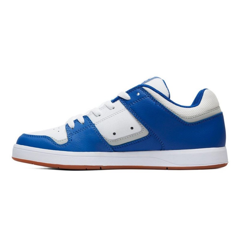 Chaussure Skate DC Shoes Cure Homme Bleu Blanche | WVYK-47523