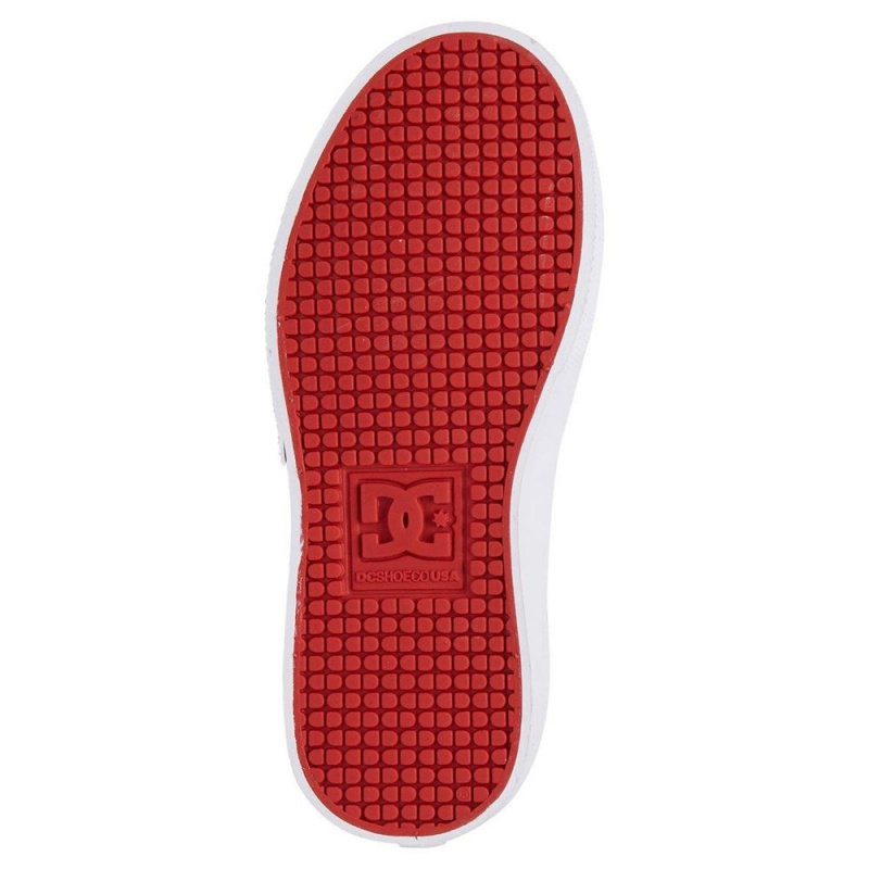 Chaussure Skate DC Shoes Kalis Vulc Enfant Grise Rouge | SVKI-04359