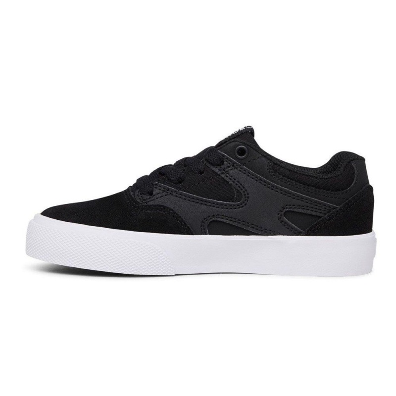 Chaussure Skate DC Shoes Kalis Vulc Enfant Noir Blanche | OXRB-09836