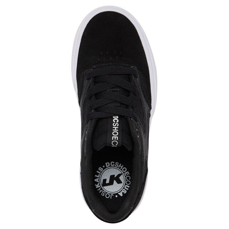 Chaussure Skate DC Shoes Kalis Vulc Enfant Noir Blanche | OXRB-09836