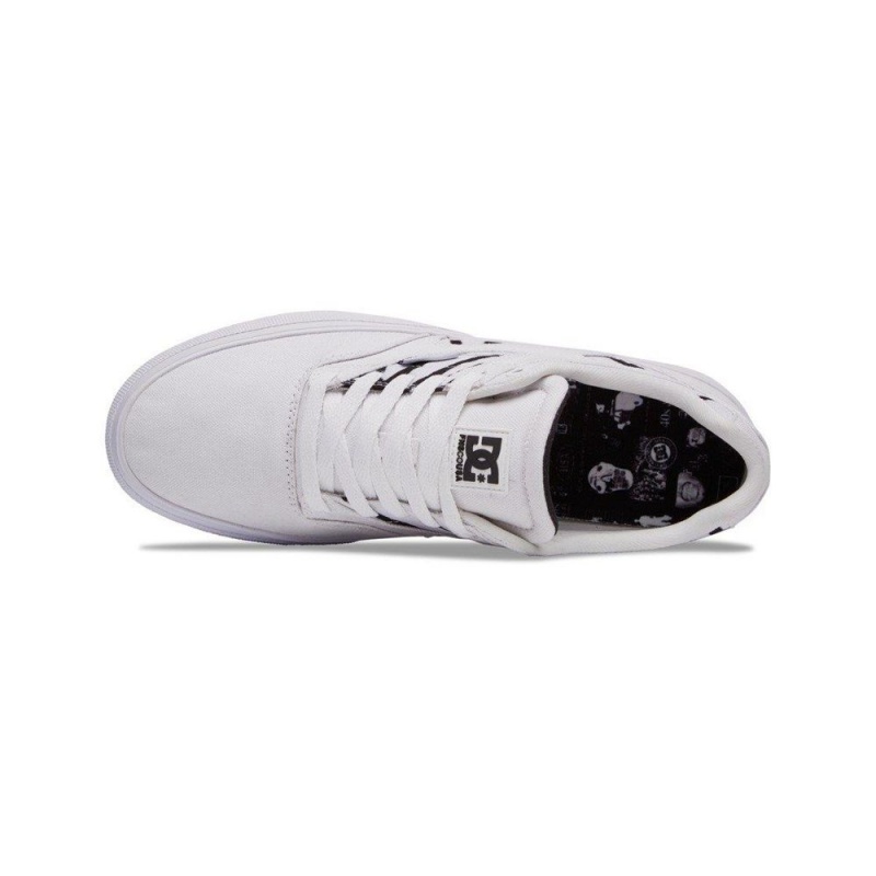 Chaussure Skate DC Shoes Kalis Vulc Homme Blanche Noir | SMFU-71523