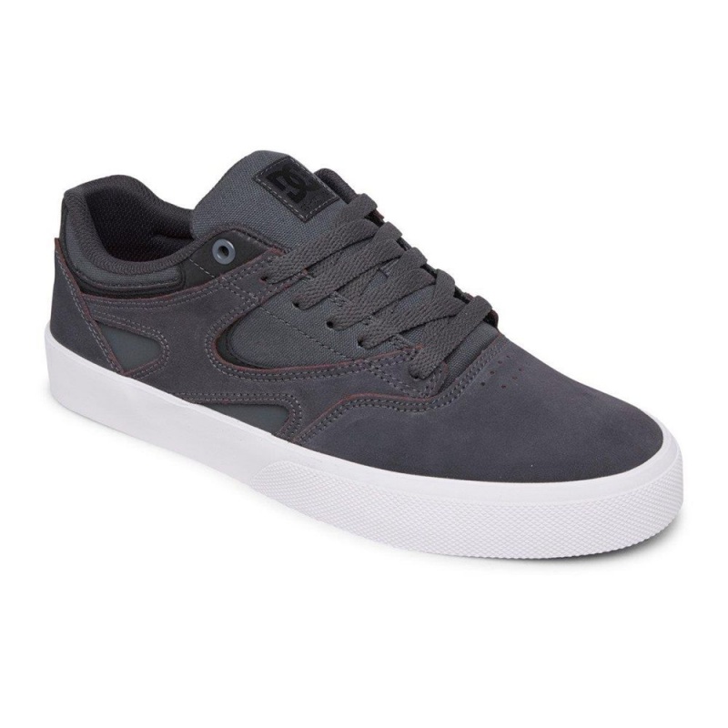 Chaussure Skate DC Shoes Kalis Vulc Homme Grise Noir | BXAS-56943