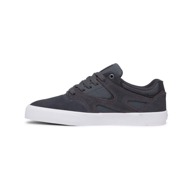 Chaussure Skate DC Shoes Kalis Vulc Homme Grise Noir | BXAS-56943