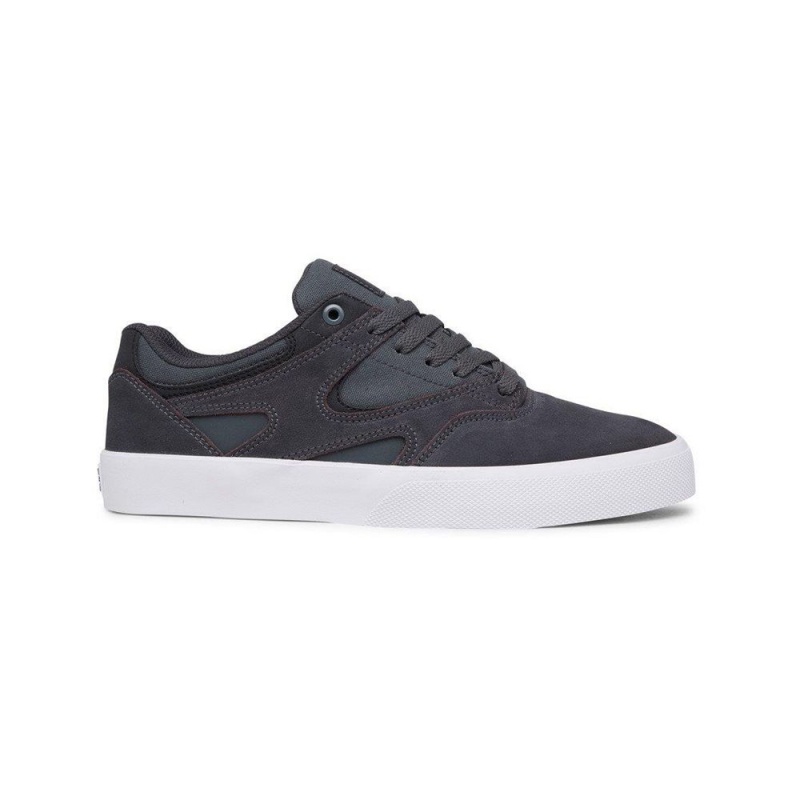 Chaussure Skate DC Shoes Kalis Vulc Homme Grise Noir | BXAS-56943