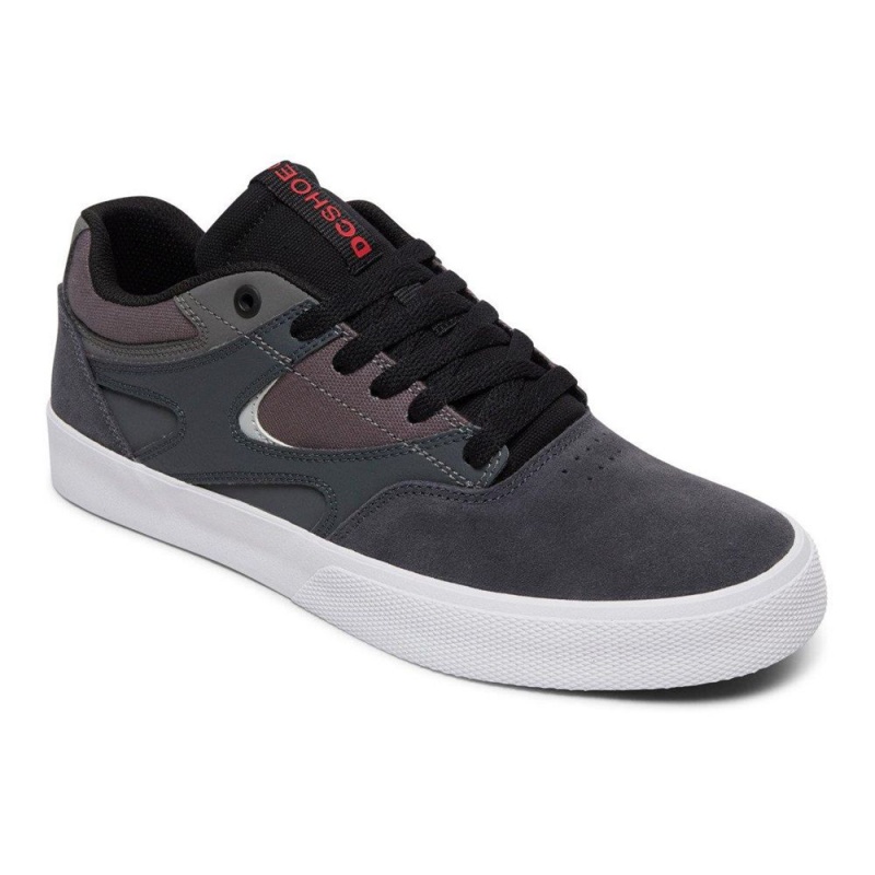 Chaussure Skate DC Shoes Kalis Vulc Homme Bleu Marine Grise | FNGC-84015