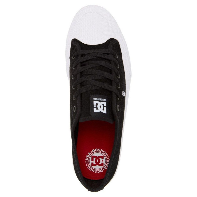 Chaussure Skate DC Shoes Manual Homme Noir Blanche | SDVP-80714