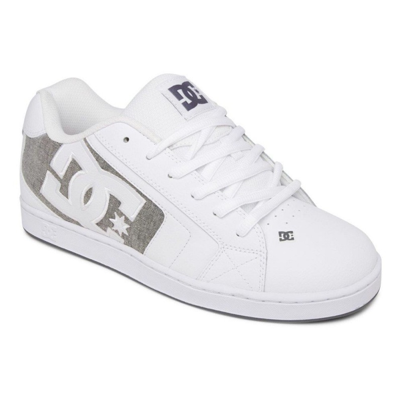 Chaussure Skate DC Shoes Net Homme Blanche Grise | IXYW-13087