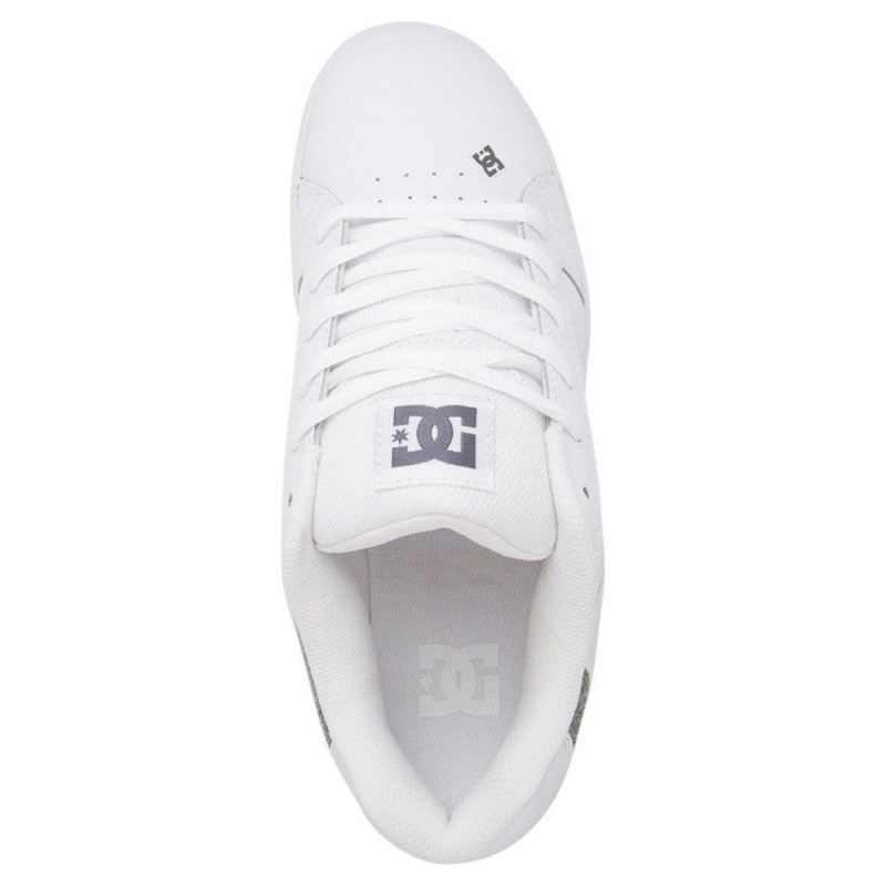 Chaussure Skate DC Shoes Net Homme Blanche Grise | IXYW-13087