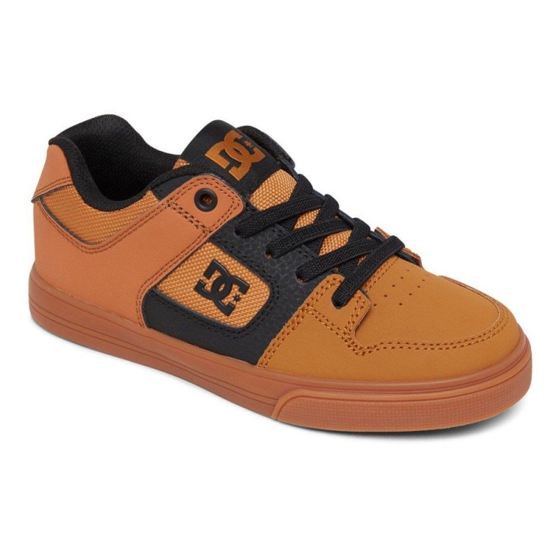 Chaussure Skate DC Shoes Pure Enfant Marron Noir | YZNM-38106