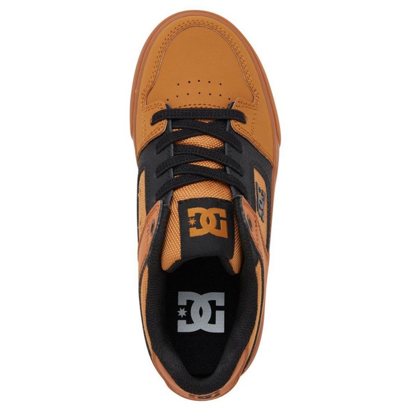 Chaussure Skate DC Shoes Pure Enfant Marron Noir | YZNM-38106