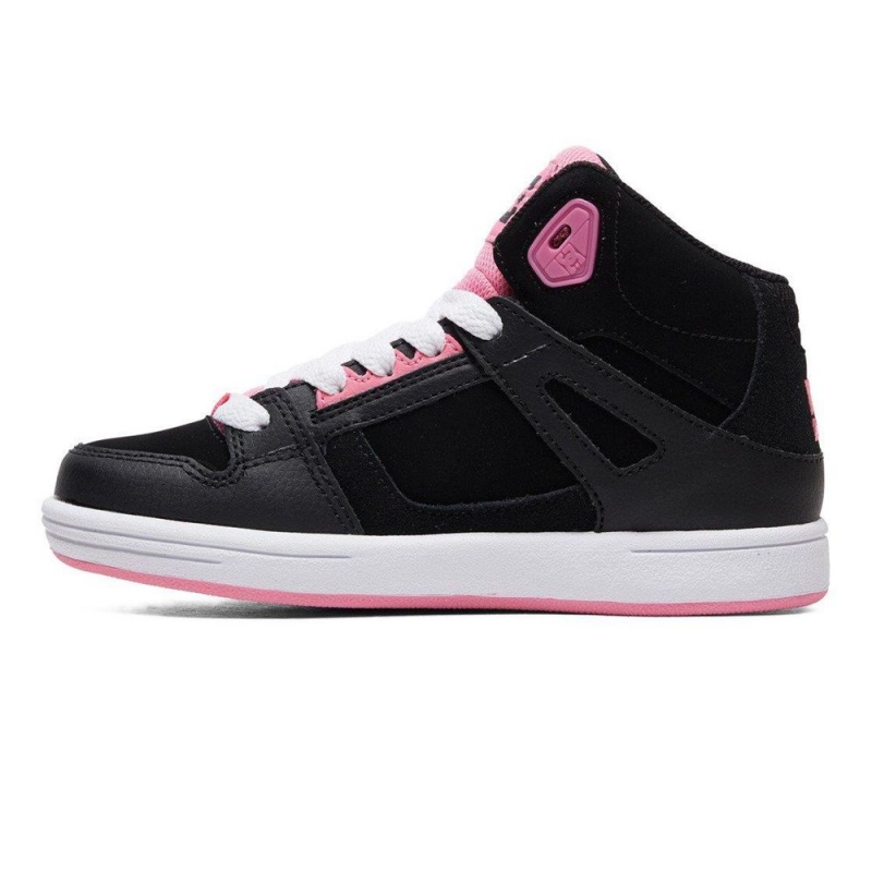 Chaussure Skate DC Shoes Pure Enfant Noir Rose | HGSP-48910