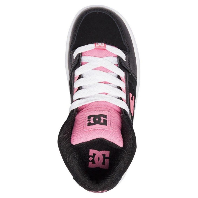 Chaussure Skate DC Shoes Pure Enfant Noir Rose | HGSP-48910