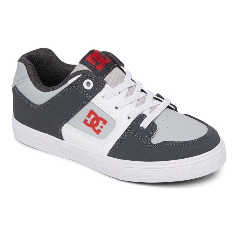 Chaussure Skate DC Shoes Pure Enfant Noir Grise | IRNJ-78190