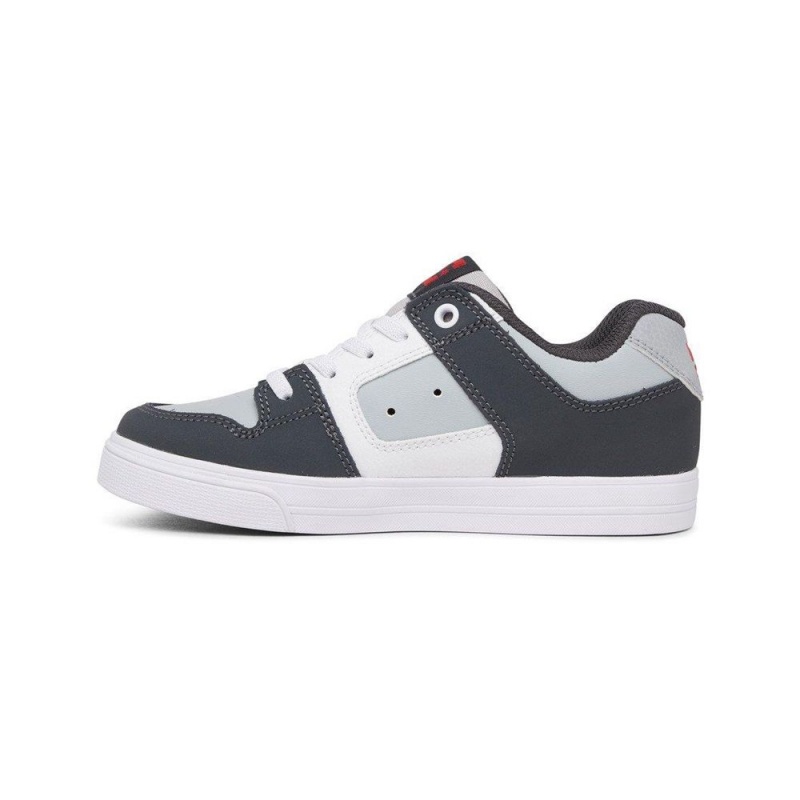 Chaussure Skate DC Shoes Pure Enfant Noir Grise | IRNJ-78190