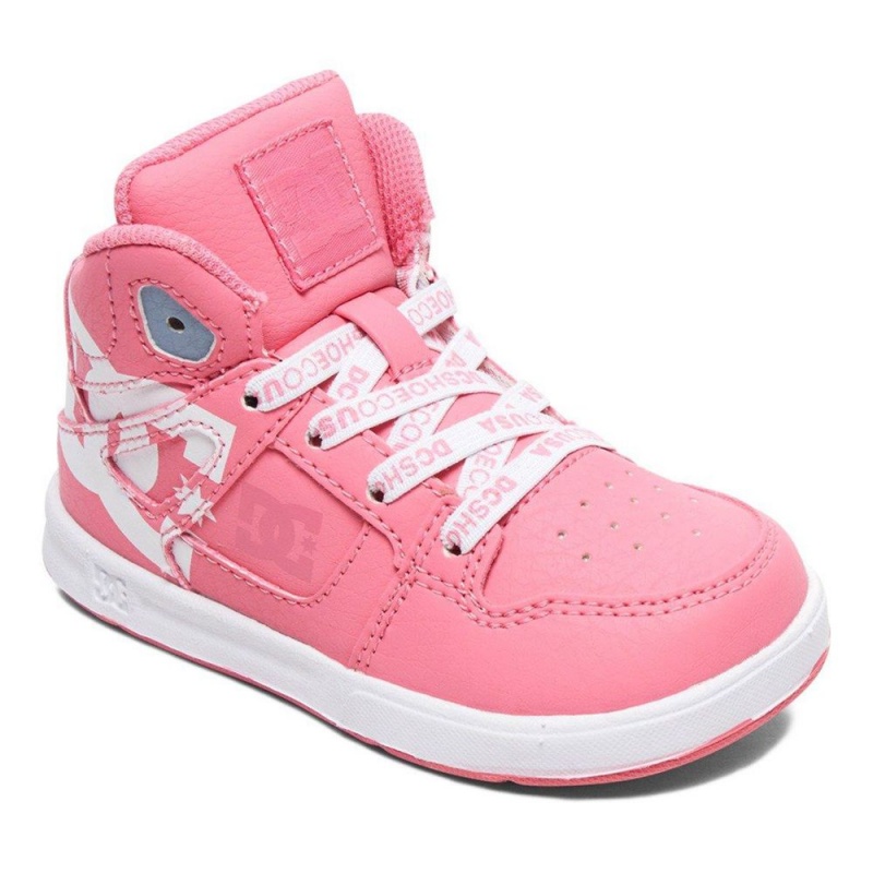 Chaussure Skate DC Shoes Pure Enfant Rose Blanche | TODR-35610