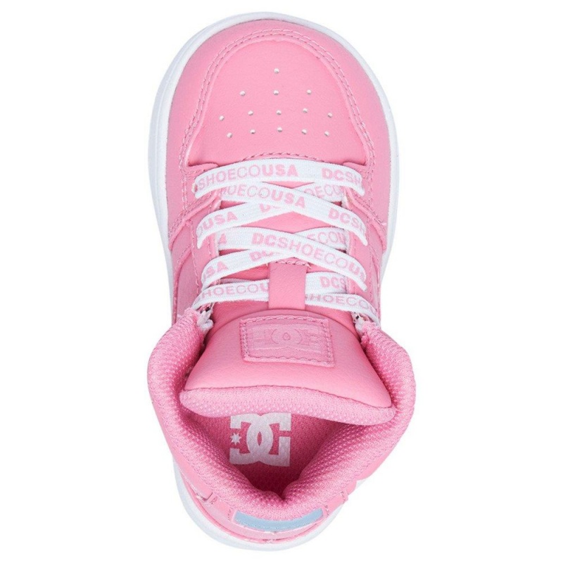 Chaussure Skate DC Shoes Pure Enfant Rose Blanche | TODR-35610