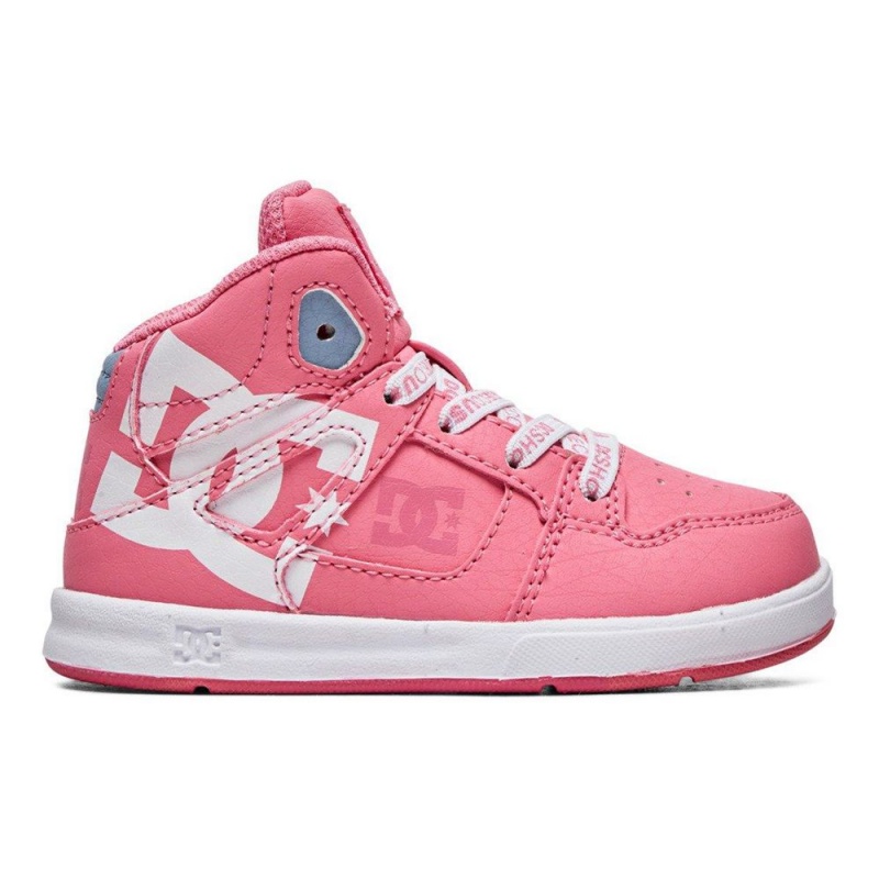 Chaussure Skate DC Shoes Pure Enfant Rose Blanche | TODR-35610