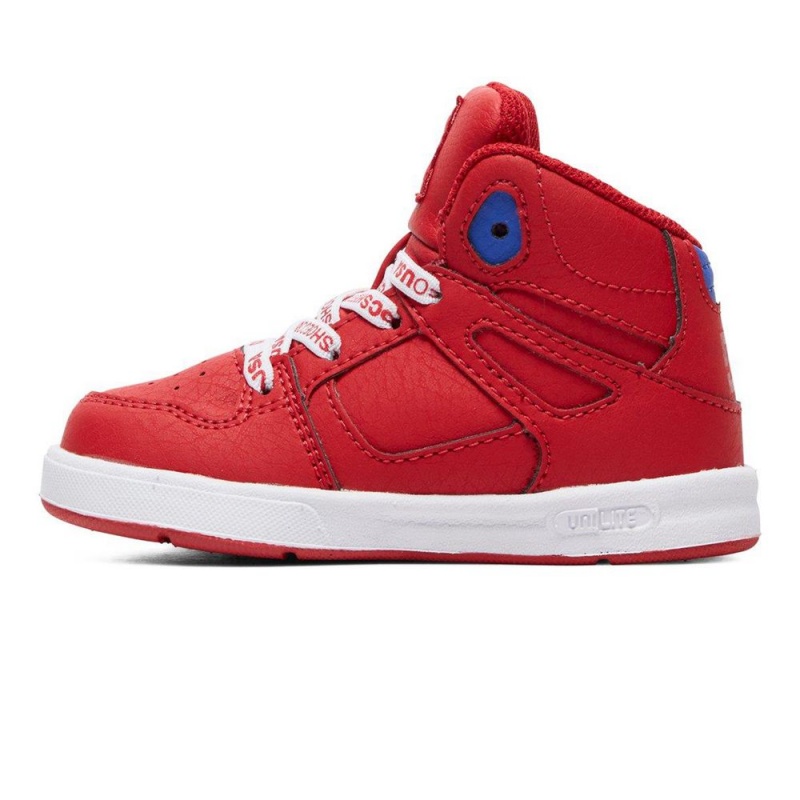 Chaussure Skate DC Shoes Pure Enfant Rouge Blanche | BYAV-32174