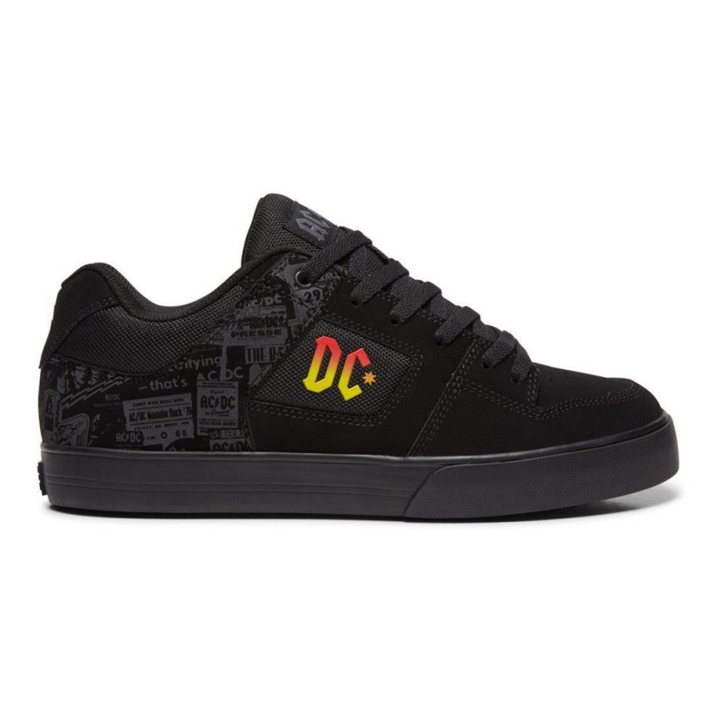 Chaussure Skate DC Shoes Pure Homme Noir Grise | ABMV-53169