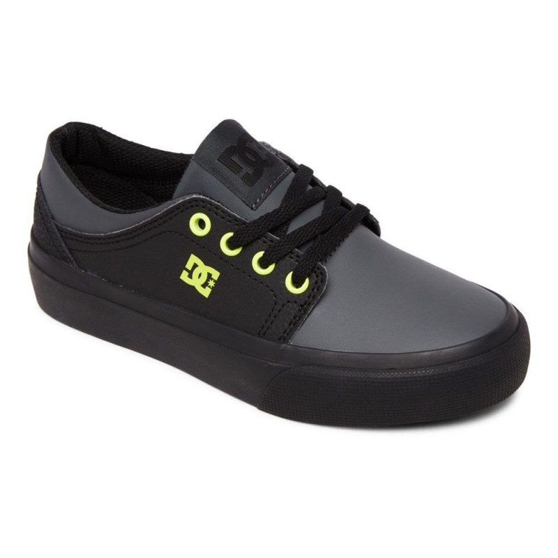 Chaussure Skate DC Shoes Trase Enfant Noir Grise | NVYD-68125